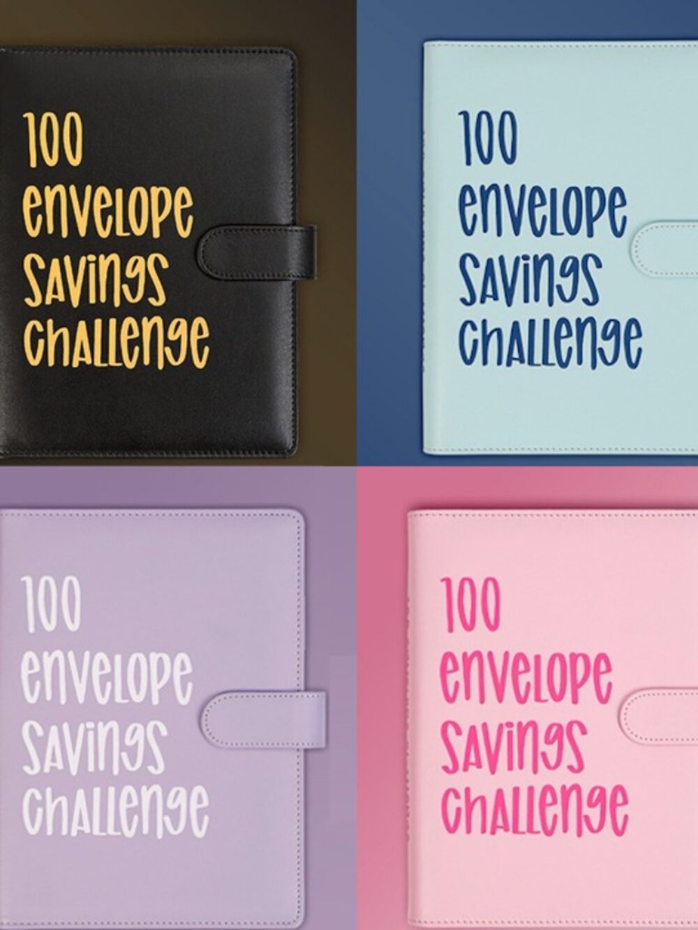 100 Envelope Challenge Savings Money Planner + Stickers + Tracker Budget USA